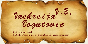 Vaskrsija Bogutović vizit kartica